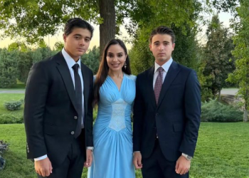 Leyla Əliyeva oğulları ilə Daşkənddə- Foto