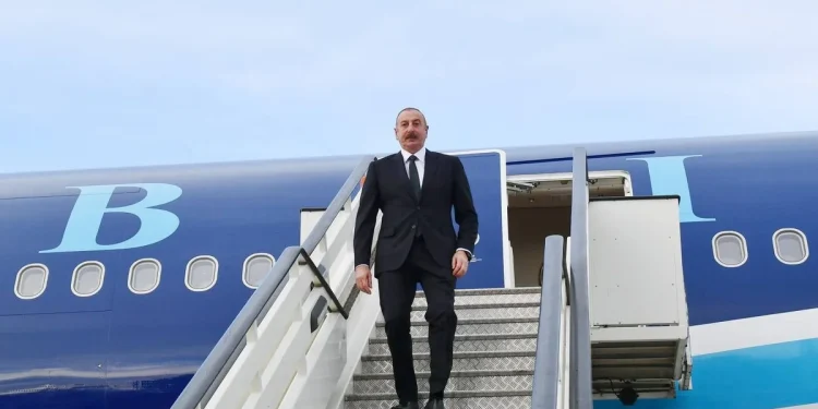 Prezident İlham Əliyev Qırğızıstana işgüzar səfərə gedib