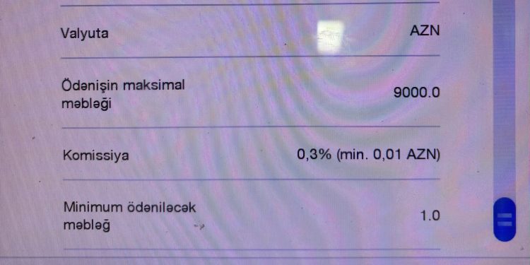 E-manat terminallarında karta mədaxil zamanı 0,3% komissiya tutulur FOTO