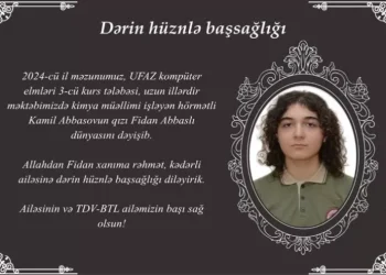 Universitetin 3-cü kurs tələbəsi vəfat etdi