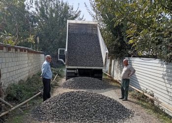 Tərtərdə şəhid ailəsinin müraciəti həllini tapdı – küçəyə şebel tökülərək hamarlanıb